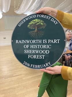 Rainworth Village plaque